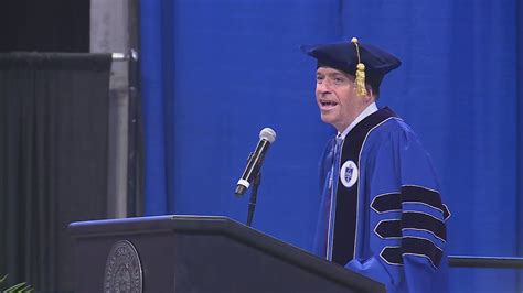 Fire survivor shares inspiring message during SLU graduation ceremony